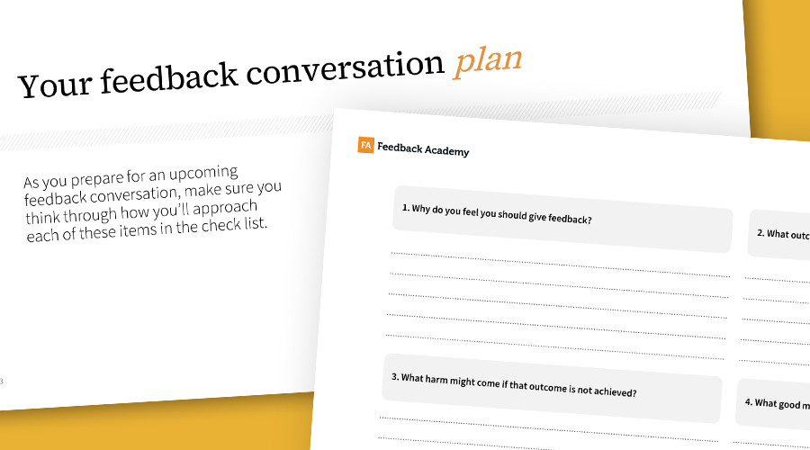 Feedback Planning Workbook