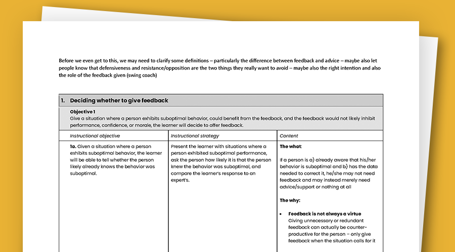 Feedback Lesson Plan